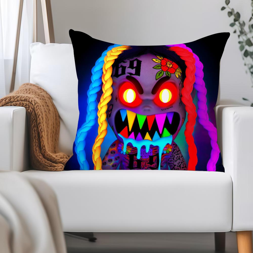 RAPPER R-6ix9ine Tapestry Pillow Case Applicable Space For Guest Rooms Interiors Cars Office House Decoration