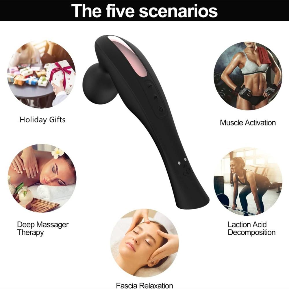 1pcs Electric Handheld Vibrating Skin Massager-Vibration Muscle Massager Deep Tissue Wand Massager for Neck Back Foot, Portable Massager for Full Body