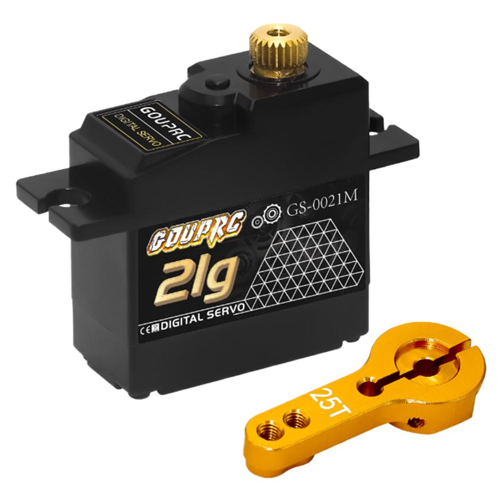 

21G Waterproof RC Digital Micro Servo with 25T Servo Horn Metal Gear Servo for 1/14 1/16 1/18 RC Crawler Car
