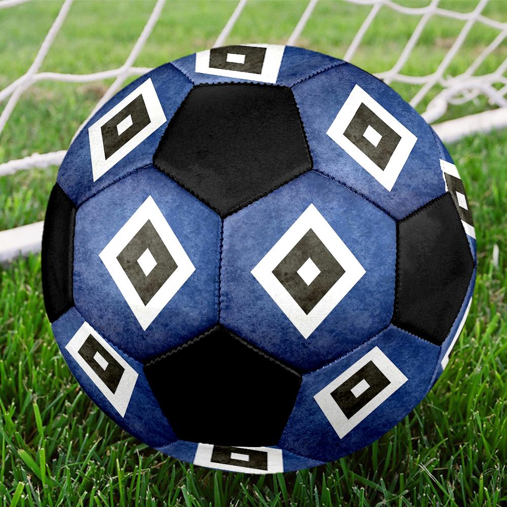 Pallone da Calcio Hamburger SV HSV taglia 5, colorato, adatto a tutte le età, cucito a macchina, materiale PVC, qualità da competizione, resistente e ad alto rimbalzo