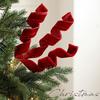 Realistic Christmas Velvet Stem Handmade Xmas Tree Ornaments  Party Supplies