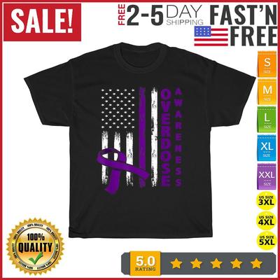 Überdosis-Aufklärungstag USA Amerikanische Flagge Überdosis-Aufklärung T-Shirt Männer Frauen