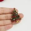 Rinhoo Crystal Christmas Tree Green Tree Brooch Pins Christmas New Year Fashion Gift Jewelry Gift