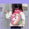 Cartoon Unicorn Eva Kids School Backpack With Glitter Hard Shell For Preschoolers