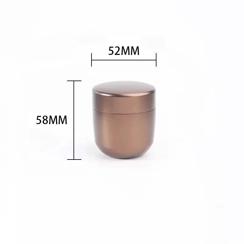 

1 шт. Мини-контейнер для хранения пищевых орехов и конфет, портативная герметичная банка, металлическая коробка из алюминиевого сплава, влагостойкая сплошная цветная банка для чая коричневый