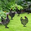 Statues Chicken Art Backyard Lawn Stakes Hen Yard Decor Garden Decor Ornament