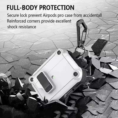 Étui pour AirPods Pro 3 avec mousqueton et kit de nettoyage inclus. Étui de protection intégrale pour AirPods Pro 3.