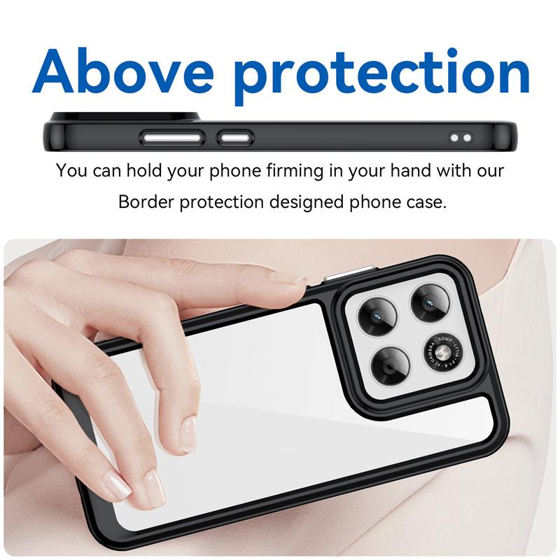 Voor Motorola Moto G87 G 87 Hoesjes Schokbestendige Siliconen TPU Bumper Met Transparante Harde PC Telefoonhoes Bumper Voor Motorola Moto G77 G67
