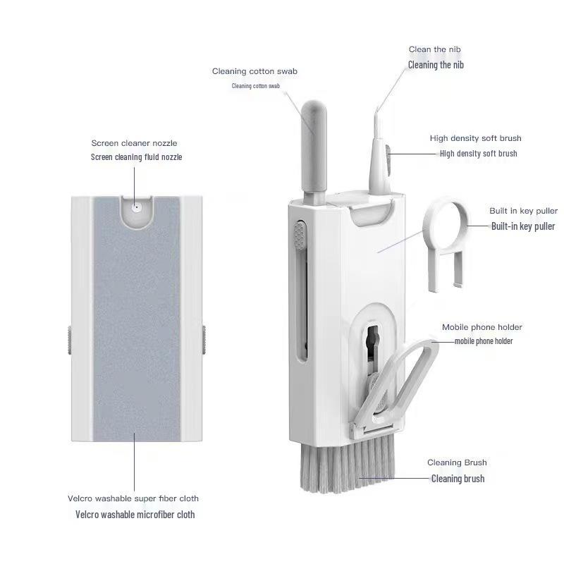 Set Multifunzione 22-in-1 per Pulizia Profonda di Tastiera, Auricolari, Schermo e Rimozione Polvere dal Computer