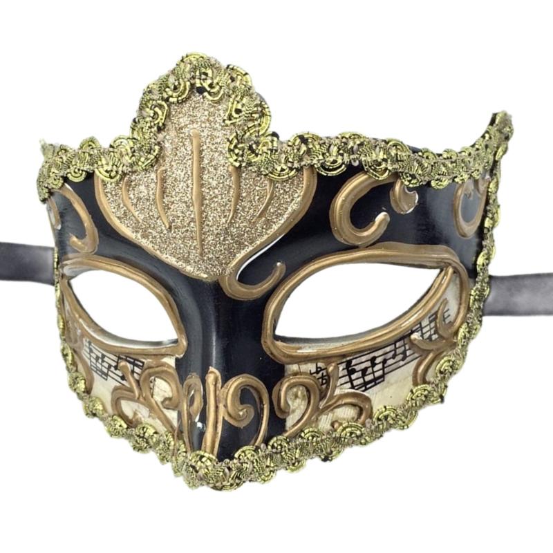 Unisex Masquerade Mask Half Face Mask Halloween Party Mask Hand Painted Masquerade Eye Mask For Men Women Cosplay