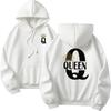 Mens Womens Hoodies King Queen Printing Sweatshirts Versatile Casual Couple's Clothing Daily Pullover Fall Winter