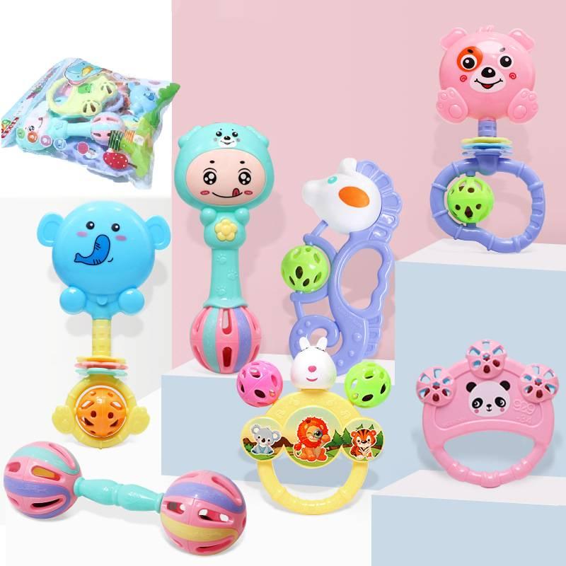 7pcs Eco-friendly Baby Teething Toys Set For 0-6 Months Non-toxic And Safe