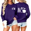 Women's Halloween Print Neck Pullover Sweatshirt Trendy Casual Fall Fashion