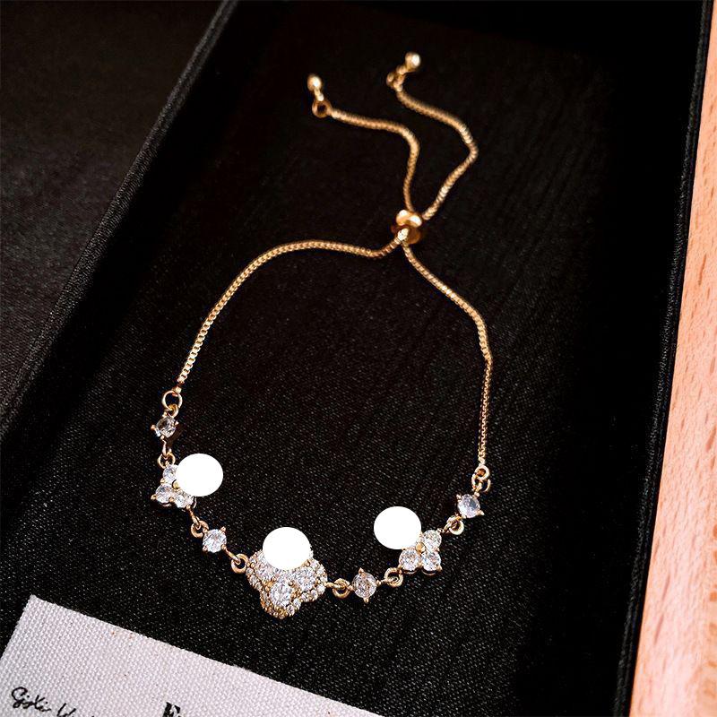 European and American Exquisite Zircon Love Bracelet Light Luxury High-end Temperament Versatile Niche Bracelet Fashion Personalized Jewelry Women