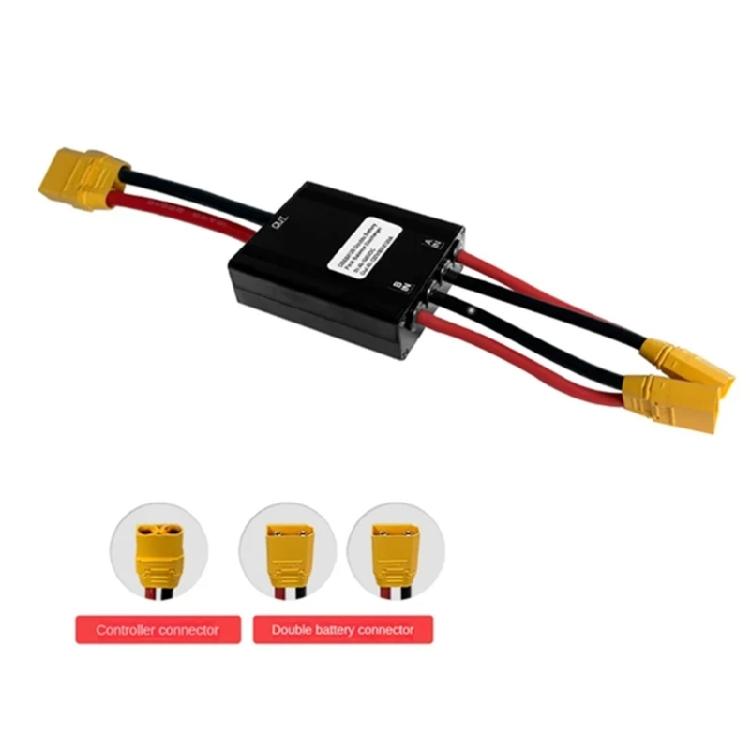 Electric Bike Double Battery Balancer 120A Discharge Converter Aluminum Module 40 To 100V Easy To Use for Extended Range