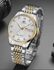 Men's Diamond Quartz Watch with Luminous Double Calendar