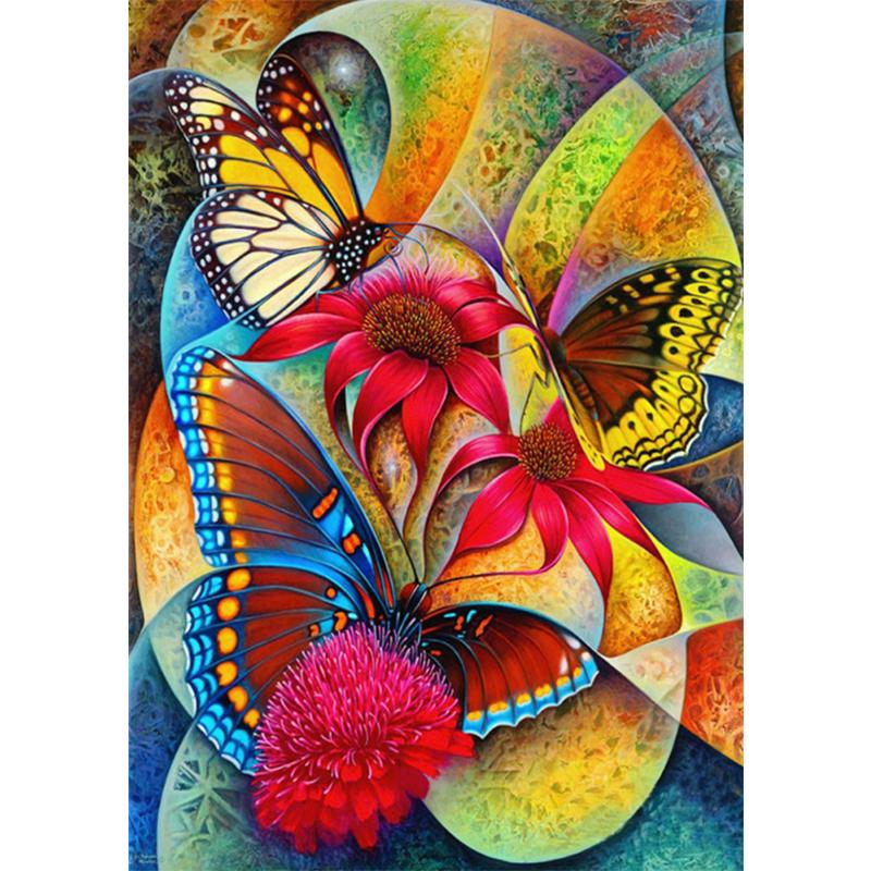 Flowers Butterfly 5D DIY Embroidery Cross Stitch Diamond Painting Mosaic Craft Flowers Butterfly 5D DIY Embroidery Cross Stitch Diamond Painting Mosaic Craft