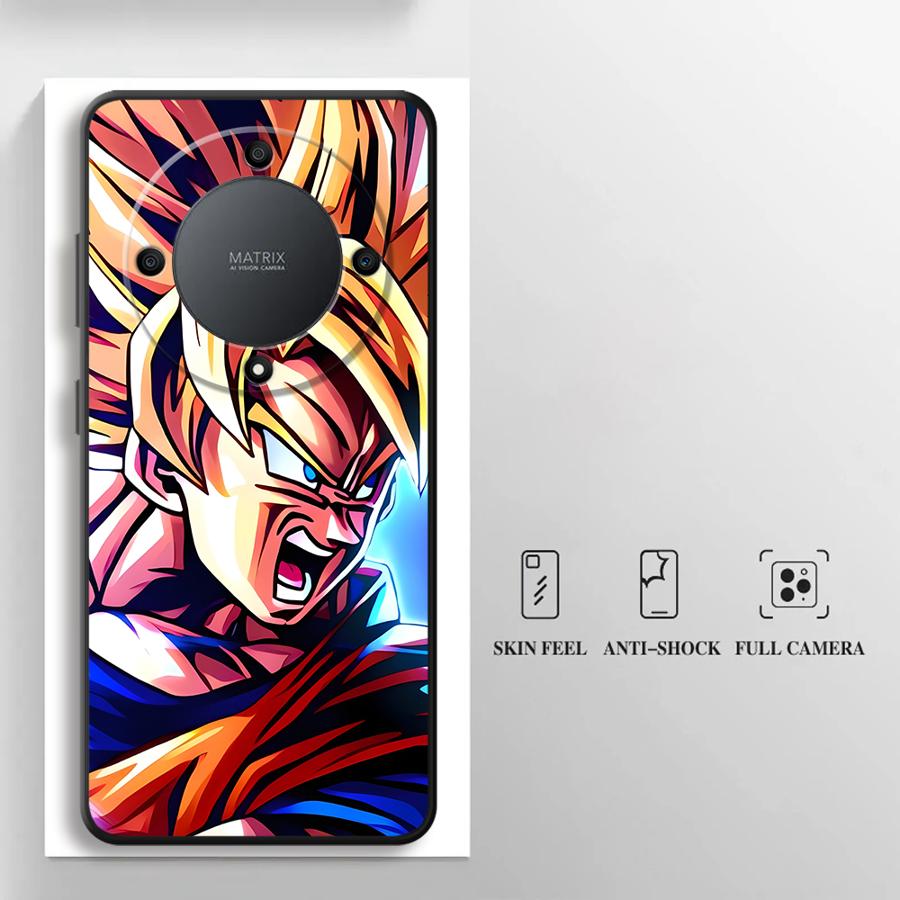 Case for Honor X6 X7 8X X8 Magic5Lite X5b 90 70 X9a 200 400 Lite Black Soft Phone Cover Dragon Ball Small Goku