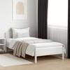 VidaXL Bed Frame with Headboard White 90x200cm Solid Pine Wood 842619