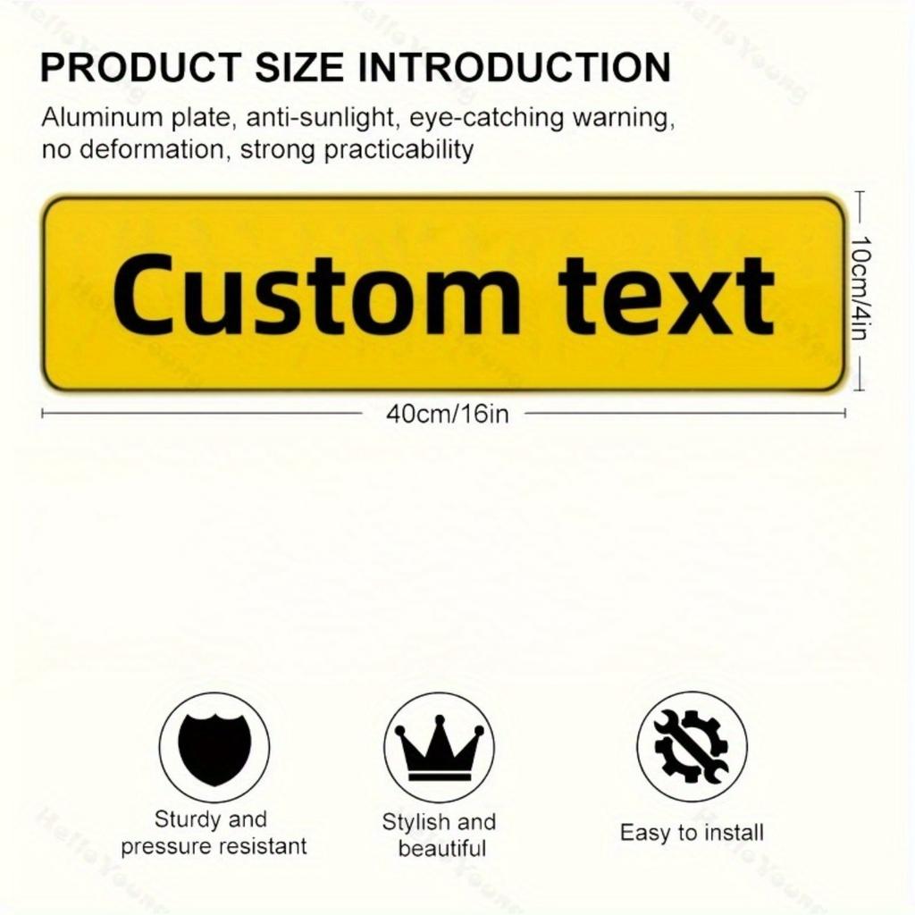 Custom Aluminum Signs 16x4 Inch, Personalized Metal Plaque for Outdoor Yard Street Decor