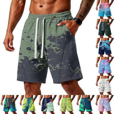 Men's Loose Fit Athletic Shorts with Elastic Waistband and Drawstring Pockets Suitable for Gym Training Beachwear and Casual Use