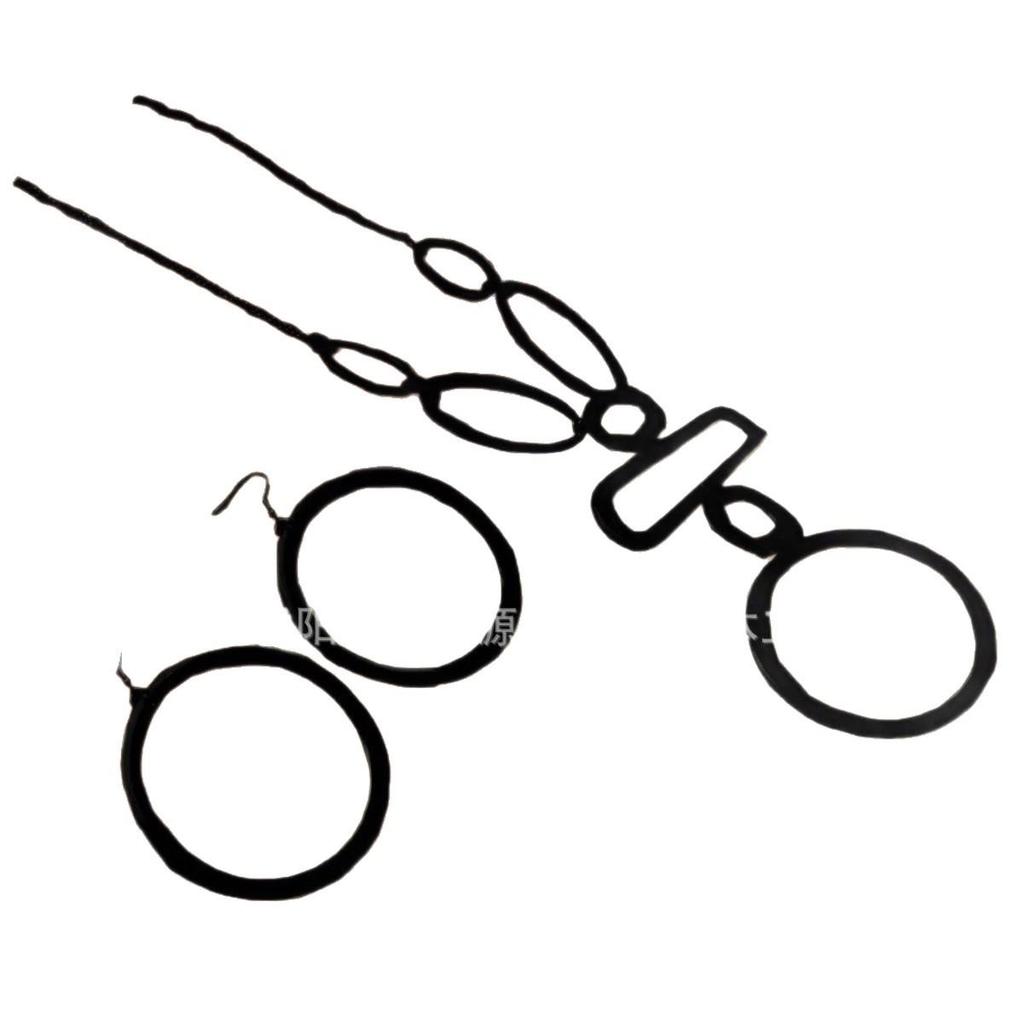 Collana Pendente Linea Geometrica Minimalista con Design Svuotato