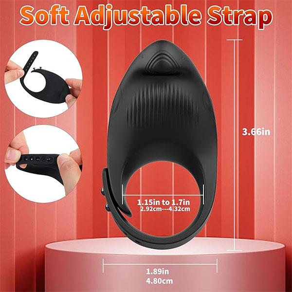 Vibrating Cock Ring with Clitoral Stimulator, Penis Ring Couple Sex Toys Vibrator, Clitoris Vibrator with 7 Vibrations Sex Toy for Men & Couples
