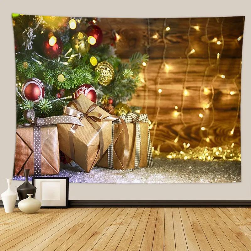 Christmas Tree Fireplace Pattern Tapestry Bedroom Living Room Home Christmas Decoration