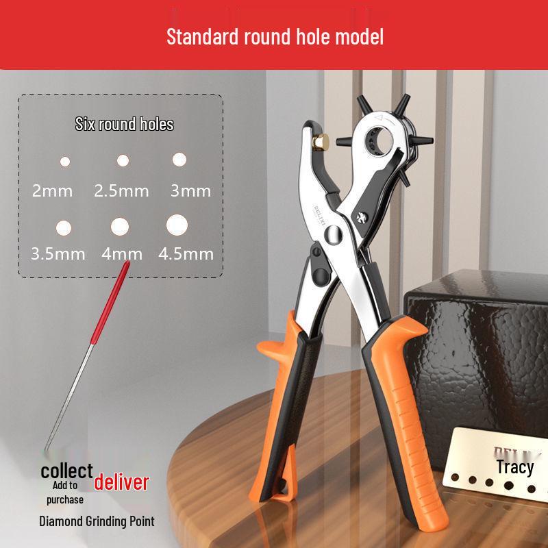 

Belt Hole Punch Pliers: Universal Handcraft Tool for Round Eyelet Punching