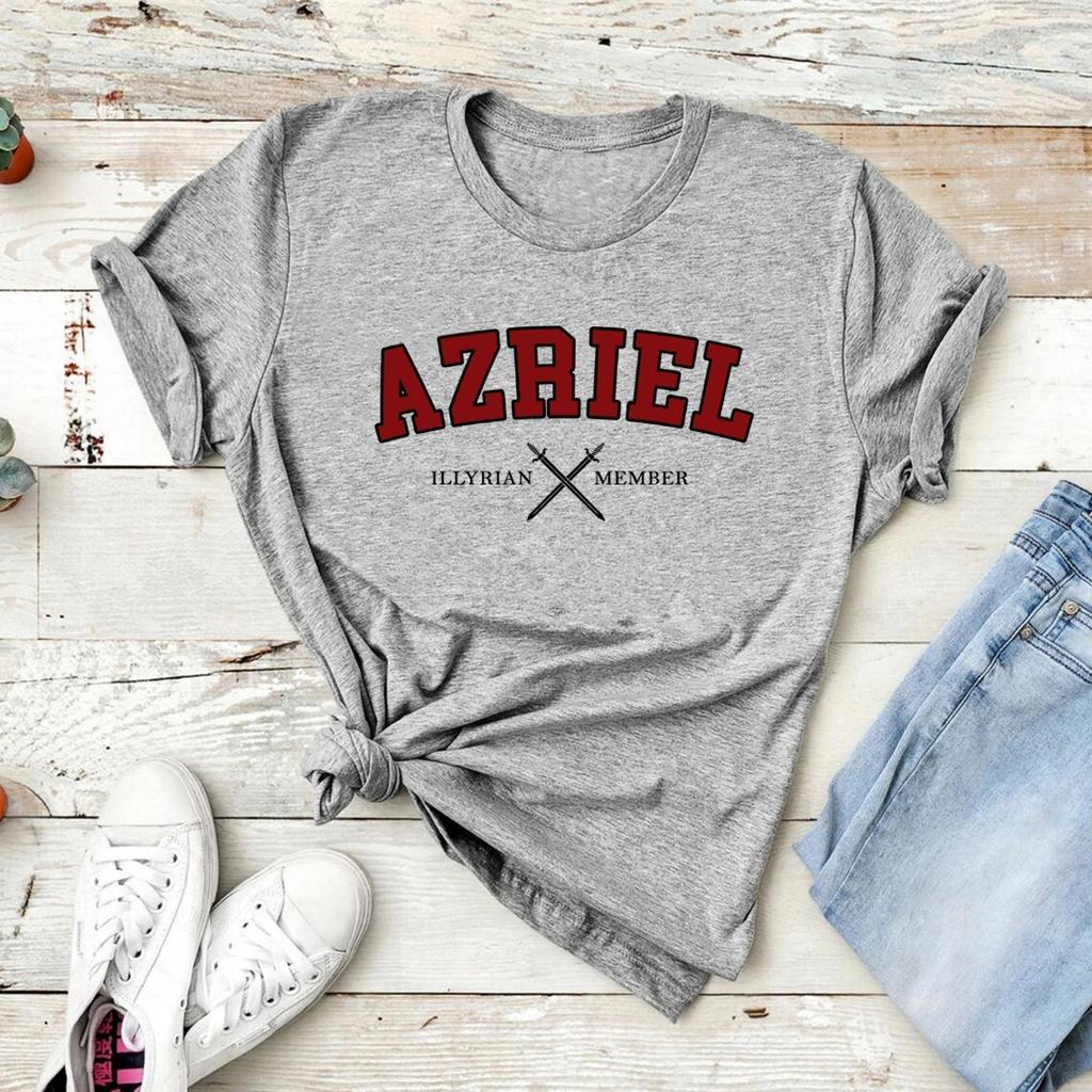 Azriel Shadowsinger ACOTAR T Shirt Rhysand Tshirt Women T-shirts Short Sleeve Terrasen Tee SJM Merch Shirt Bookish Gift