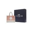Coach Dempsey 30 Signature Pebble Grain Fabric And Leather Tote Bag Women Tote Bags Cherry-Blossom-Pink C7685-IMSXX