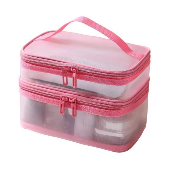 Toiletry Organizer Translucent Travel Cosmetic Bag Large-capacity Makeup Case