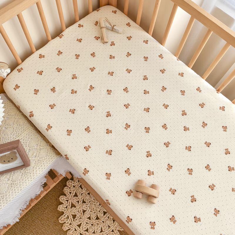 UKKNZZ Gauze Crib Mattress Fitted Sheet