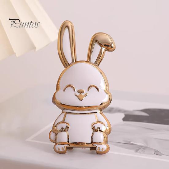 Foldable Bunny Phone Stand Cute Rabbit Phone Holder for Desk Adjustable Phone Bracket for All Mobile Phones