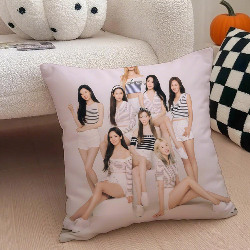 kpop energetic GGirls GGeneration Cushion Cover Throw Pillow Cover Hidden Button Durable Polyester Chair Cushion