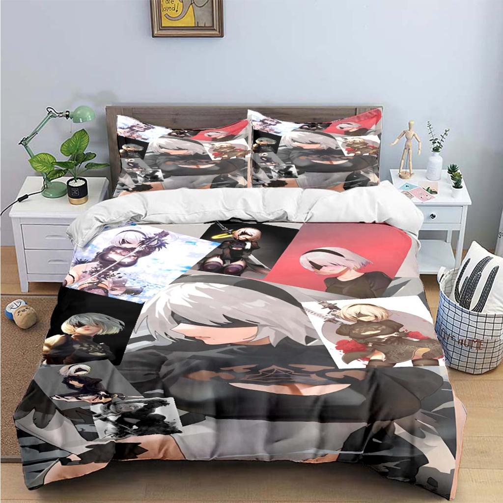Comforter Famous Film Role A-Automata Nier Print Bedding Sets Bed Supplies Set Bed Comforter Set Bedding Set Luxury Gift