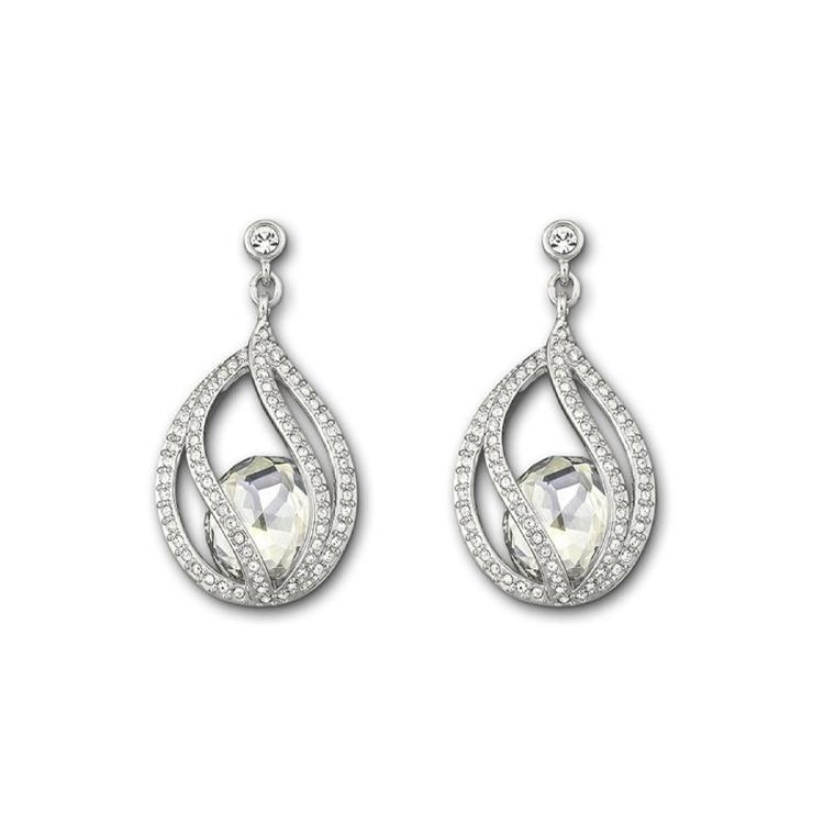 Swarovski Megan Earrings Womens Silver F
