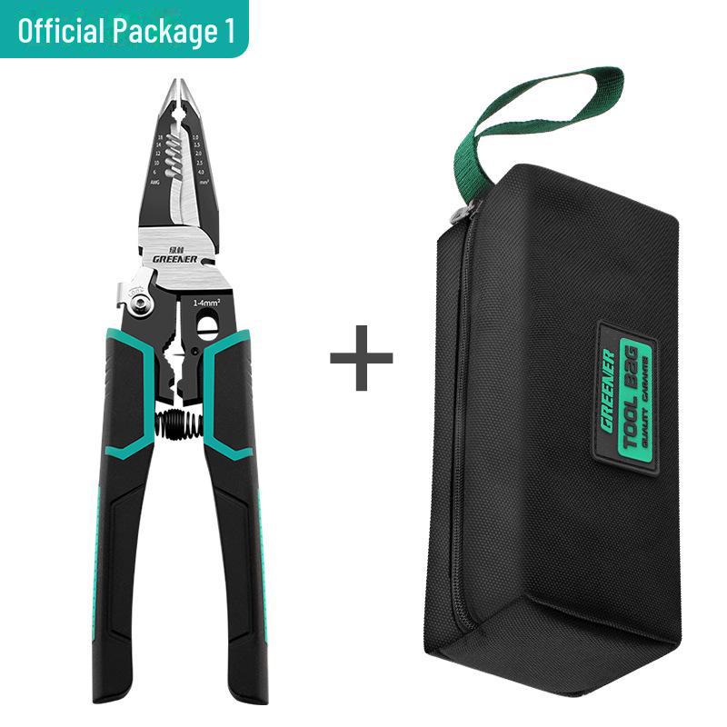 Green Forest 9-in-1 Multi-Function Wire Stripping and Cutting Pliers for Electricians