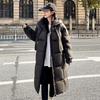 Winter new women's down cotton clothes thickened warm hooded A version regular hip-wrapped warm jacket