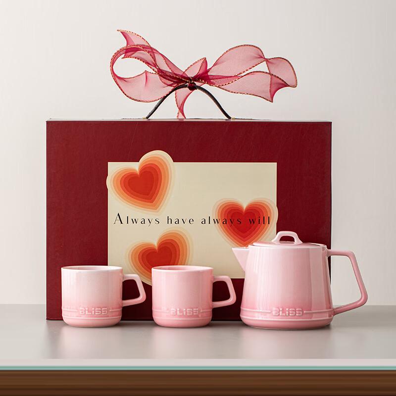 Chuangbaosen Ceramic Gradient Tea Set (1 Pot, 2 Cups)