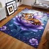 Multiple sizes Tiger fairy on flower Carpet for Living Room Bedroom Sofa Home Decor Rus Non-slip Floor Mat Luxury Gift