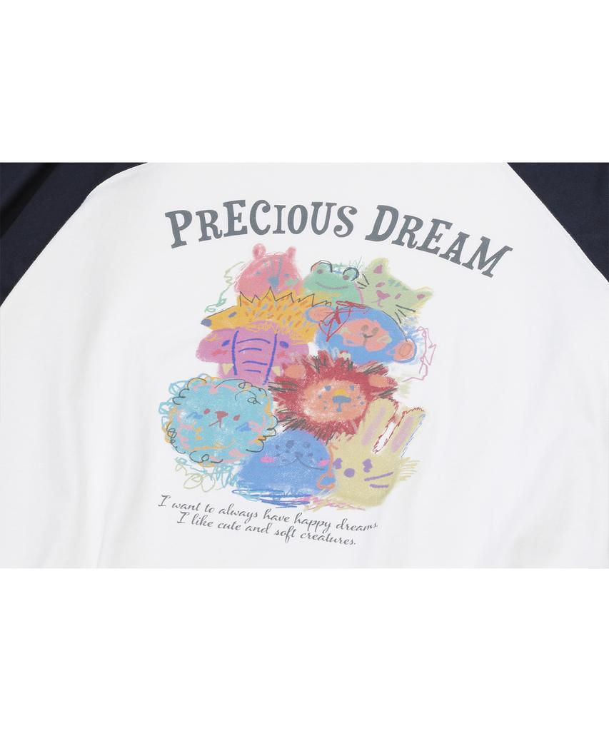 CPGN STUDIO Precious Raglan Short Sleeve T-Shirt Navy