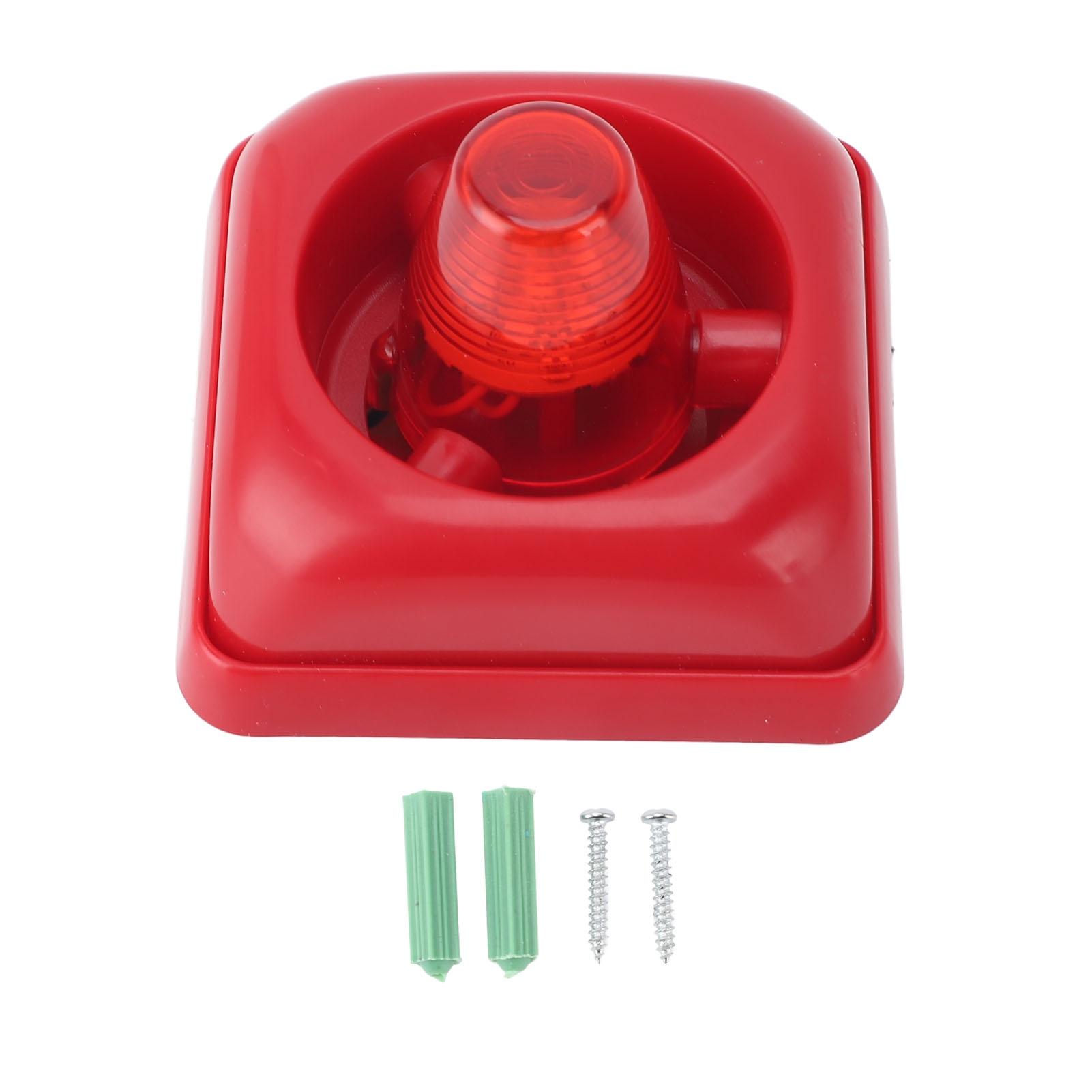 LED Audible Visual Alarm Strobe Warning Horn 3 Sound Modes Flashing Light Fire Security Horn DC12V 24V
