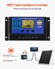 30W 12V Solar Panel Battery Charger, Solar Battery Trickle Charger Maintainer with Intelligent MPPT Controller & Adjustable Mount Bracket, IP67