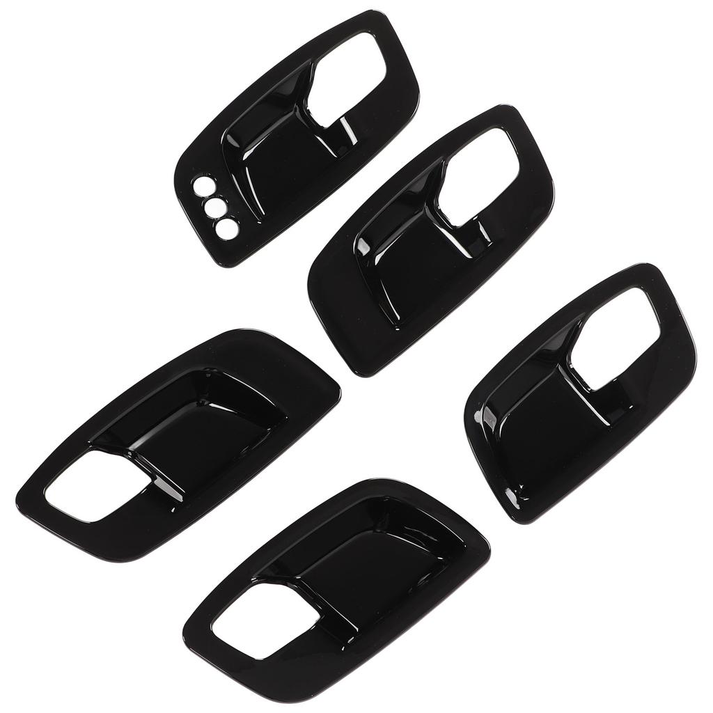Inner Door Handle Bowl Cover Trim Car Interior Decoration Replacement for Dodge Charger 2011‑2021Bright Black