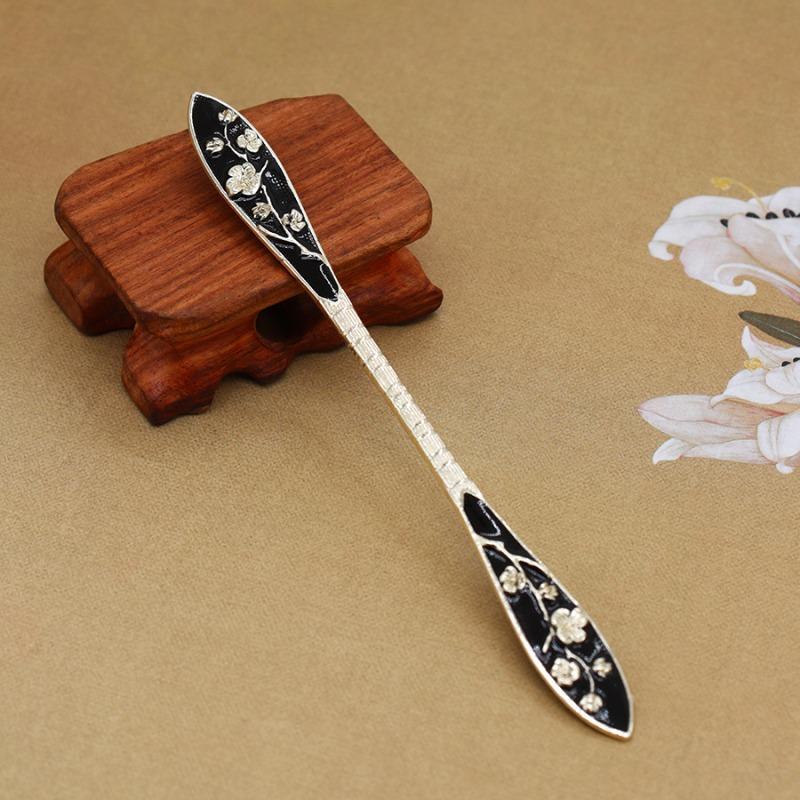 

Double-ended Oil-dripping Hairpins Plum Blossom Hairpins Daily Updo Hairpins Hair Accessories and Hairpins чорний