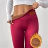 Women's Fleece-Lined Thermal Pants Women's Winter Outerwear High-Waisted, Butt-Lifting, Slimming Fleece-Lined, Thickened
