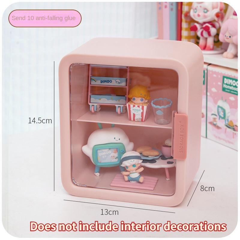 Blind Box Villa Display Box Figurine Landscape See-through Plastic Display Box Bubble Mart Lego Doll Cute Figurine Display Box