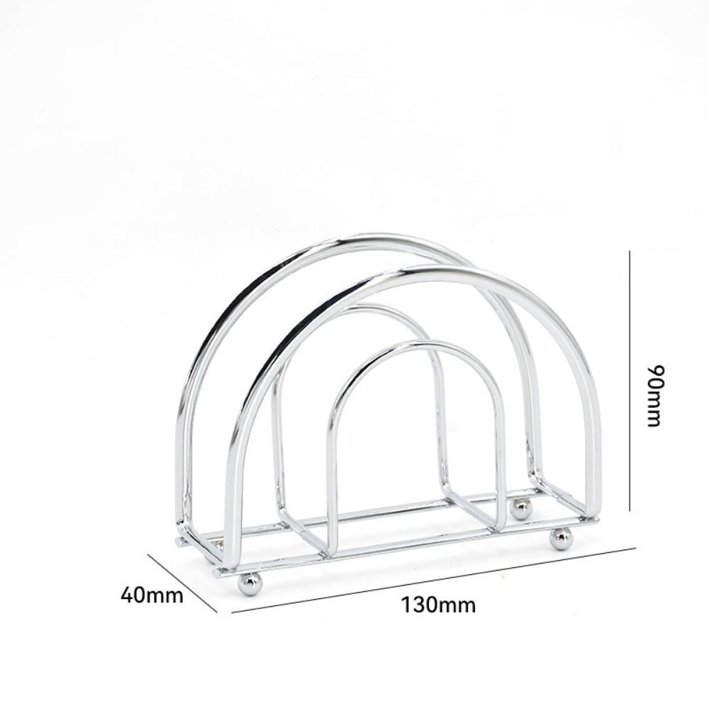 Creative Stainless Steel Iron Napkin Holder Modern Style Stable Paper Dispenser Rack Napkin Organizer Table Decoration