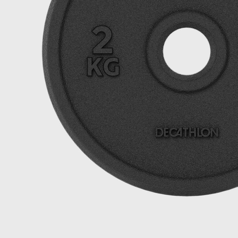 Decathlon Rubber Coated Cast Iron Dumbbell Plate